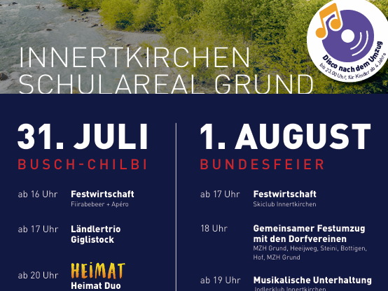 1. August Bundesfeier Innertkirchen